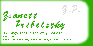 zsanett pribelszky business card